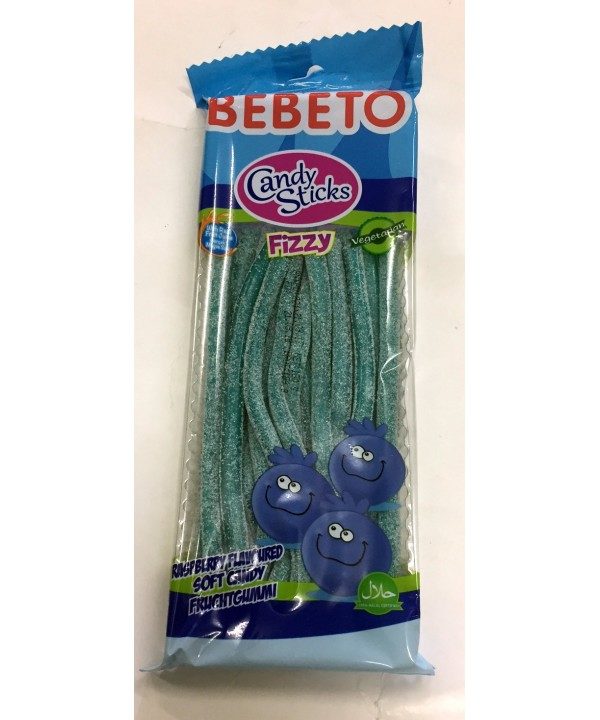 Photo Bonbons Candy Stiks – Framboise – Végétarien – Fabriqué avec du Vrai Jus de Fruit – Bebeto – Halal – Sachet 180gr - Bebeto