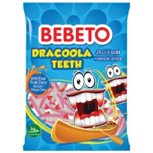 Photo Bonbons Dracoola Teeth – Fabriqué avec du Vrai Jus de Fruit – Bebeto – Halal – Sachet 80gr - Bebeto