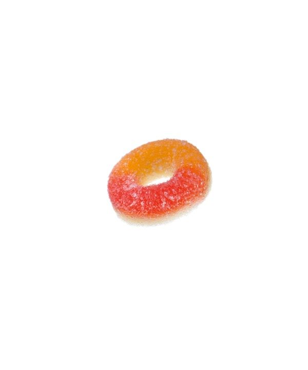 Photo Bonbons Peach Rings – Anneaux de Pèche – Fabriqué avec du Vrai Jus de Fruit – Bebeto – Halal – Sachet 80gr - Bebeto