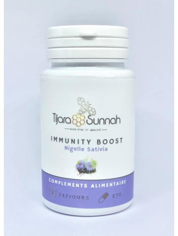 Photo Immunity Boost : Gélules De Nigelle – Pot de 70 gélules - Tijara Sunnah