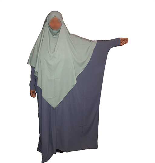 Photo Abaya Oummahat – Kubiya – Bleu ardoise - Oummahat