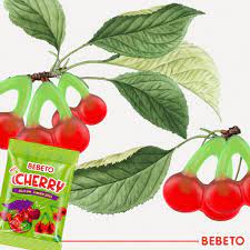Photo Bonbons Cherry – Cerise – Fabriqué avec du Vrai Jus de Fruit Bebeto – Halal – Sachet 80gr - Bebeto